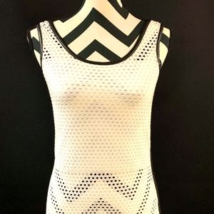 Bailey 44 mesh leather trim tank